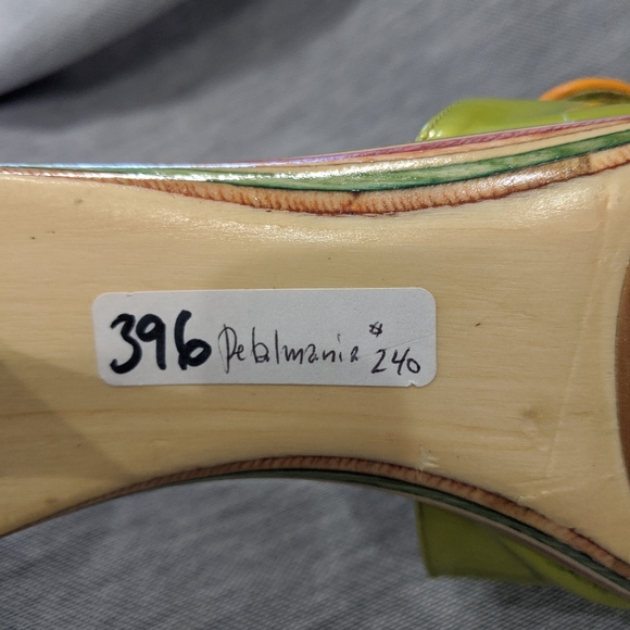 Stuart Weitzman Green Orange Petalmania heels - Picture 3 of 8